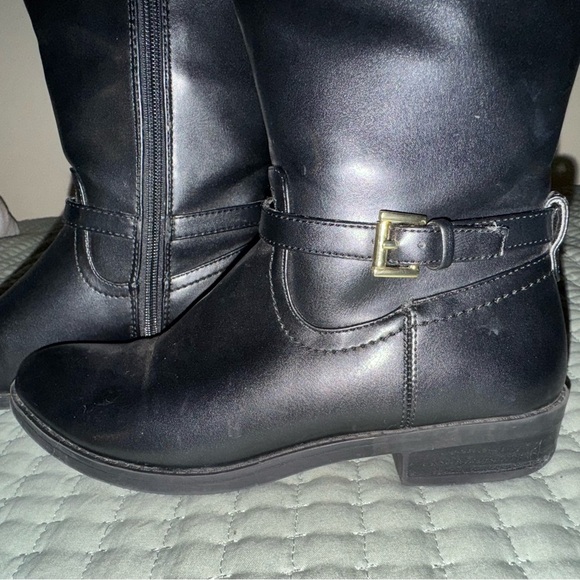 Tommy Hilfiger Drea2 black and brown side zip knee high riding boots size 7M GUC - Picture 5 of 12